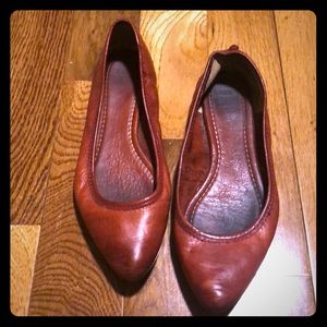 Frye Regina Ballet Flats in red size 8
